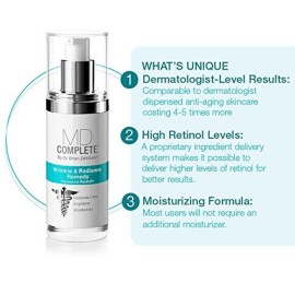 MD Complete Wrinkle & Radiance Remedy PLUS | Anti-Aging Skin Rejuvenation Treatment | with Retinol, Vitamins C & E and Hyaluronic Acid | Improves Fine Lines & Wrinkles 1.0 fl oz MD Complete Wrinkle & Radiance Remedy PLUS | Anti-Aging Skin Rejuvenation Treatment | with Retinol, Vitamins C & E and Hyaluronic Acid | Improves Fine Lines & Wrinkles 1.0 fl oz