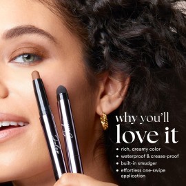 Julep Eyeshadow 101 Cream-to-Powder Waterproof Shadow Stick - Warm Gold Shimmer - Long-Lasting, Crease-Proof, Golden Shimmer Cream Eyeshadow with Built-in Smudger