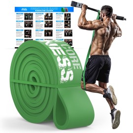 Pull Up Assistance Bands for Men and Women - 50-120 lb Heavy Duty Resistance Band for Assited Pull Ups - Long Loop Thick Exercise Bands for Home Gym Working Out Assist, Stretching & Mobility Workouts