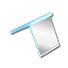 Storus 2-Faced Mirror, Double-Sided Compact Mirror, 3x/1x Magnification for Women, Teens, Travel, Office, Purse, Backpack, Make-up - Light Blue