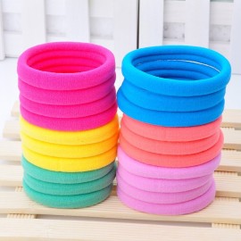 J-MEE Seamless Hair Bands, 100PCS Hair Ties Ponytail Holders Headband Scrunchies for Thick Hair No Crease Damage (Mix Colors)