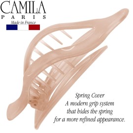 Camila Paris CP2399 French Hair Clips, Large Side Slide Hair Clips for Long Curly Wavy Hair, Strong Hold No Slip Grip, Girls Hair Claw Clips for Women, Styling Girls Hair Accessories, Made In France Camila Paris CP2399 French Hair Clips, Large Side Slide Hair Clips for Long Curly Wavy Hair, Strong Hold No Slip Grip, Girls Hair Claw Clips for Women, Styling Girls Hair Accessories, Made In France