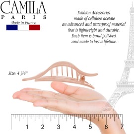 Camila Paris CP2399 French Hair Clips, Large Side Slide Hair Clips for Long Curly Wavy Hair, Strong Hold No Slip Grip, Girls Hair Claw Clips for Women, Styling Girls Hair Accessories, Made In France Camila Paris CP2399 French Hair Clips, Large Side Slide Hair Clips for Long Curly Wavy Hair, Strong Hold No Slip Grip, Girls Hair Claw Clips for Women, Styling Girls Hair Accessories, Made In France