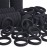 J-MEE Hair Bands 100PCS Seamless Cotton Ponytail Holders Scrunchies Hair Accessories for Thick Hair (black)
