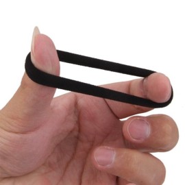 J-MEE Hair Bands 100PCS Seamless Cotton Ponytail Holders Scrunchies Hair Accessories for Thick Hair (black)