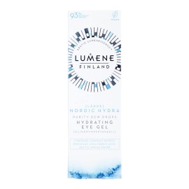 Lumene Purity Dew Drops Hydrating Eye Gel - Dark Circle Eye Cream with Hyaluronic Acid & Under Eye Serum + Puffy Eyes Treatment, 15ml