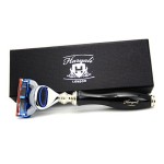 Haryali London 5 Edge Shaving Razor With Black Handle Beard and Mustache Safety Razor For Mens Perfect Shave