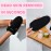 Dead Skin Exfoliating Glove Deep Pore Exfoliating Body Scrubber (Black, Large) Plant Fibre Exfoliating Gloves for Shower, Scrub Away Dirt and Dead Skin Cells to Visibly Smooth and Brighten Your Skin
