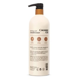 Oliology Nutrient Rich Coconut Oil Conditioner - Restores Vibrancy & Softens Hair | Repairs Damaged Dry Weak Hair | Intensely Hydrates | Botanically Infused | Paraben Free (32 fl oz)