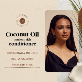 Oliology Nutrient Rich Coconut Oil Conditioner - Restores Vibrancy & Softens Hair | Repairs Damaged Dry Weak Hair | Intensely Hydrates | Botanically Infused | Paraben Free (32 fl oz)