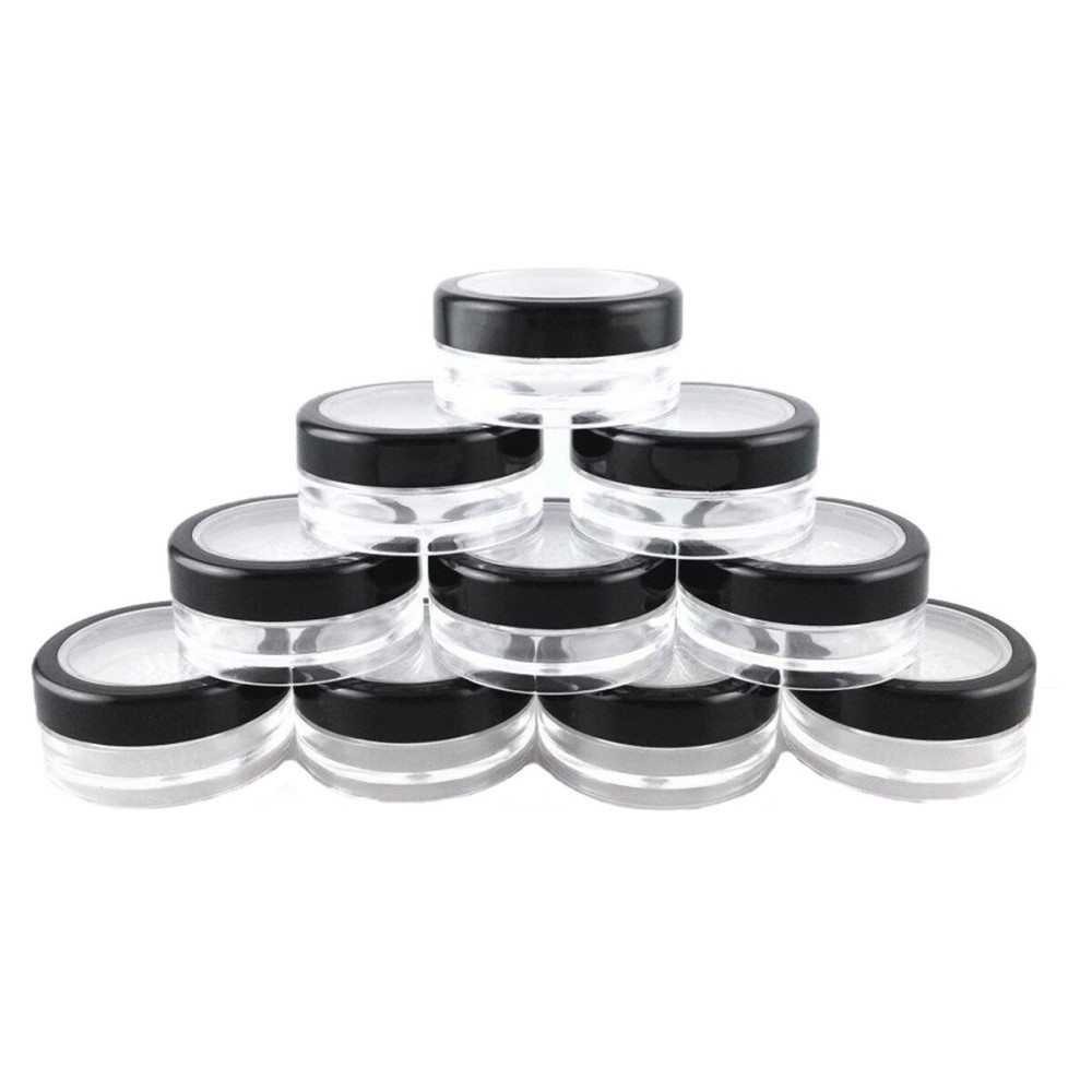 yueton 10pcs Black Edge Open Window 10 Gram Empty Clear Plastic Powder Compact Cosmetic Containers yueton 10pcs Black Edge Open Window 10 Gram Empty Clear Plastic Powder Compact Cosmetic Containers