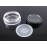 yueton 10pcs Black Edge Open Window 10 Gram Empty Clear Plastic Powder Compact Cosmetic Containers