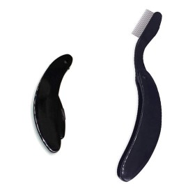 1 Pcs Foldable Stainless Steel Teeth Lash Comb Eyebrow Shaper Mascara Comb Eyebrow Comb Makeup Tools(Black) by ASTRQLE