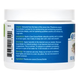 Earth\'s Care Cocoa Butter - Pure Raw Natural Cocoa Butter for Body, Hair and DIY Projects 5 OZ