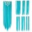SWACC 7 Pcs Full Head Party Highlights Clip on in Hair Extensions Colored Hair Streak Synthetic Hairpieces (22-Inch Straight, Teal Blue)