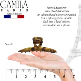 Camila Paris CP2382 French Hair Clip for Women, Narrow, Strong Hold Grip Double Teeth Girls Hair Claw Clips Jaw, Fashion Durable Styling Hair Accessories for Women, Made in France Camila Paris CP2382 French Hair Clip for Women, Narrow, Strong Hold Grip Double Teeth Girls Hair Claw Clips Jaw, Fashion Durable Styling Hair Accessories for Women, Made in France