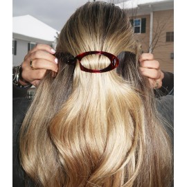 Camila Paris CP2316 French Hair Barrette Clip, Flexible Ponytail Holder No Metal Parts, Strong Hold Grip Hair Clips for Women, No Slip and Durable Styling Girls Hair Accessories, Made in France