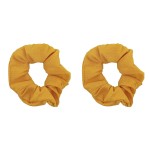 Set of 2 Solid Scrunchies (Mustard)