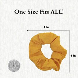 Set of 2 Solid Scrunchies (Mustard)