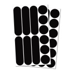 B REFLECTIVE co MULTI, (2 Pack) 12 retro reflective stickers kit, Night high visibility safety, Universal adhesive for Bike/Stroller/Buggy/Helmet/Motorbike/Scooter/Toys, Black