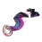 SWACC 12 Pcs Curly Wavy One Color Party Highlights Clip on in Hair Extensions Colored Hair Streak Synthetic Hairpieces (Ombre 12 Colors)