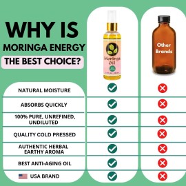 Moringa Oil 3.4 oz - Natural Face, Hair & Body Oil, 100% Pure, Cold-Pressed & Unrefined Moringa Seed Oil, Gluten-Free, Non-GMO, Vegan (100 ml) Moringa Oil 3.4 oz - Natural Face, Hair & Body Oil, 100% Pure, Cold-Pressed & Unrefined Moringa Seed Oil, Gluten-Free, Non-GMO, Vegan (100 ml)