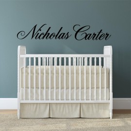 Boys Nursery Personalized Custom Name Vinyl Wall Art Decal Sticker 28 W, Boy Name Decal, Boys Name, Nursery Name, Boys Name Decor Wall Decals, Boy\'s Bedroom Decor, Plus Free 12 Hello Door Decal