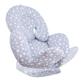 JYOKO Kids Reducer Cushion Infant Head & Baby Body Support Antiallergic 100% Cotton (Head, Body and Back Support, White Star) 3 Parts