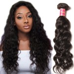 Nadula Brazilian Natural Wave Remy Virgin Human Hair 1 Bundle Unprocessed Virgin Wavy Hair Extension Natural Color (18inch)