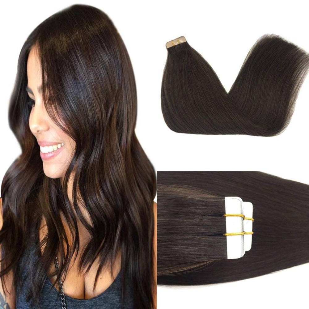 GOO GOO Tape in Hair Extensions Human Hair, 1B Natural black, 22inch 50g 20pcs, Skin Weft Seamless Invisible, Silky Straight with Thick Ends, Remy Human Hair GOO GOO Tape in Hair Extensions Human Hair, 1B Natural black, 22inch 50g 20pcs, Skin Weft Seamless Invisible, Silky Straight with Thick Ends, Remy Human Hair