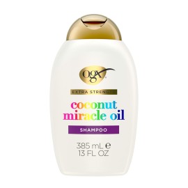 OGX Extra Strength Damage Remedy + Coconut Miracle Oil Shampoo for Dry, Frizzy or Coarse Hair, Paraben-Free, Sulfate-Free Surfactants, 13 Fl Oz