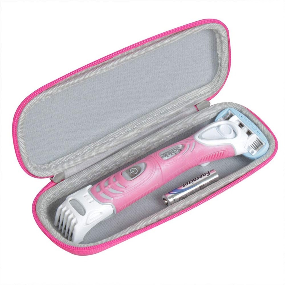 Hermitshell Hard EVA Protective Travel Case Carrying Pink Fits Schick Hydro Silk TrimStyle Moisturizing Razor Women Bikini Trimmer