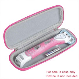 Hermitshell Hard EVA Protective Travel Case Carrying Pink Fits Schick Hydro Silk TrimStyle Moisturizing Razor Women Bikini Trimmer