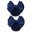 AKOAK 2 Pcs Blue Bowknot Decor Snood Net Barrette Hair Clip Bun Cover