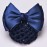 AKOAK 2 Pcs Blue Bowknot Decor Snood Net Barrette Hair Clip Bun Cover