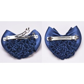 AKOAK 2 Pcs Blue Bowknot Decor Snood Net Barrette Hair Clip Bun Cover AKOAK 2 Pcs Blue Bowknot Decor Snood Net Barrette Hair Clip Bun Cover