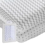 Elys & Co. Crib Sheets, Baby Boy/Girl Fitted Crib Mattress Sheet Set, 2 Pack, 100% Jersey Knit Cotton, Infant and Toddler Nursery Bedding, Grey Chevron and Polka Dot Print, 28 x 52