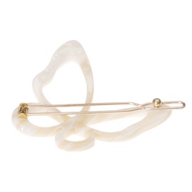 France Luxe Large Cutout Butterfly Tige Boule Barrette - Alba France Luxe Large Cutout Butterfly Tige Boule Barrette - Alba