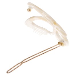 France Luxe Large Cutout Butterfly Tige Boule Barrette - Alba France Luxe Large Cutout Butterfly Tige Boule Barrette - Alba