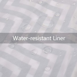 Teamoy Travel Hanging Wet Dry Bag(24.7 x 18 inches) for Cloth Diapers Organizer Tote Bag (L, Beige Chevron)