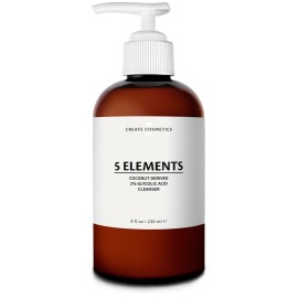 Create Cosmetics 5 Elements Cleanser - 2% Glycolic Acid Non-Drying Face & Body Wash. Coconut Derived, Vegan, Preservative Free, Non Lathering - 8 oz Create Cosmetics 5 Elements Cleanser - 2% Glycolic Acid Non-Drying Face & Body Wash. Coconut Derived, Vegan, Preservative Free, Non Lathering - 8 oz