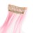 SWACC 12 Pcs Curly Wavy One Color Party Highlights Clip on in Hair Extensions Colored Hair Streak Synthetic Hairpieces (Pink)