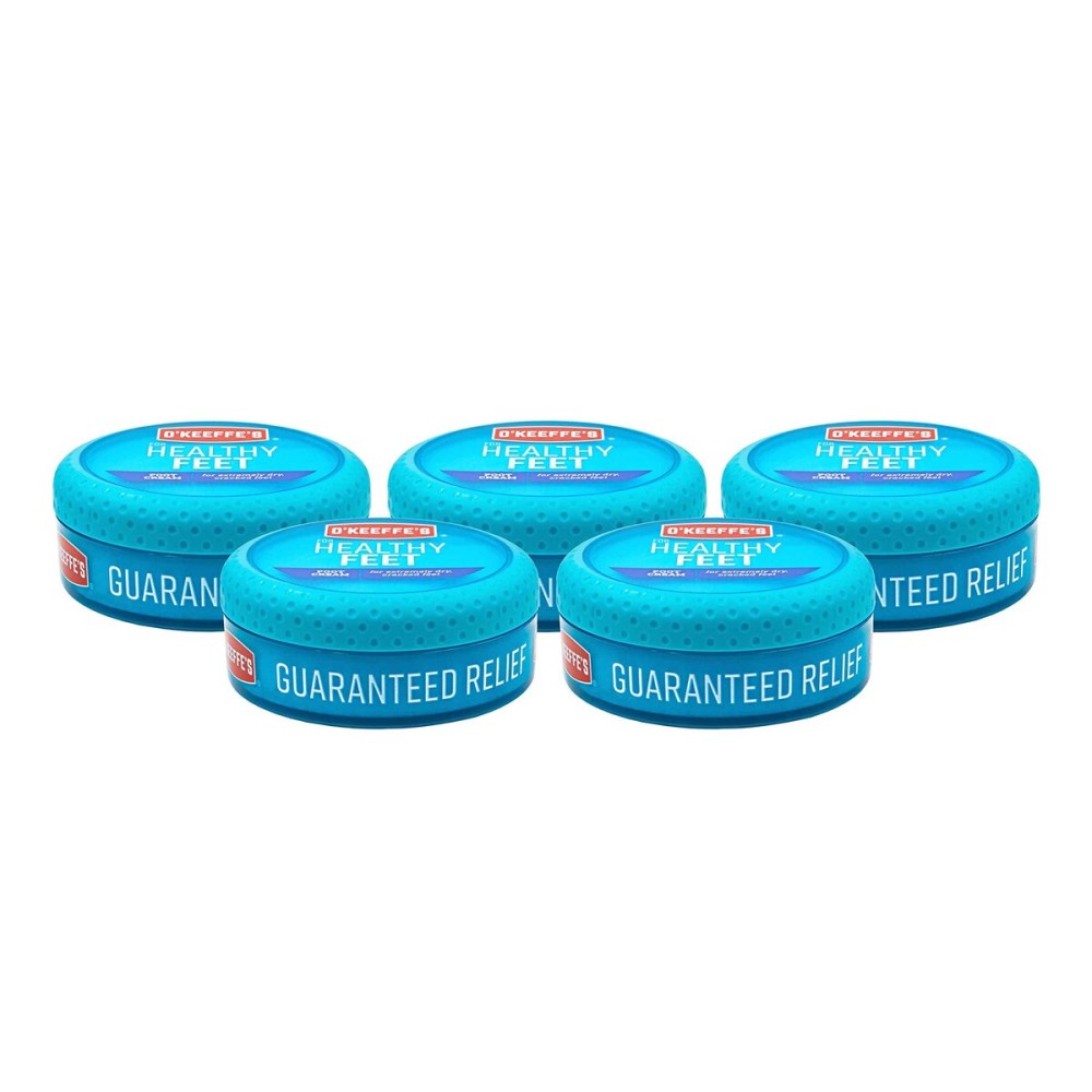 O\'Keeffe\'s K0320001-5 Healthy Feet Foot Cream in Jar (5 Pack), 3.2 oz