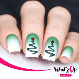 Whats Up Nails - Ribbon Tree Vinyl Stencils for Christmas Nail Art Design (1 Sheet, 20 Stencils)