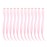 SWACC 12 Pcs Straight One Color Party Highlights Clip on in Hair Extensions Colored Hair Streak Synthetic Hairpieces (Pink)