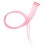 SWACC 12 Pcs Straight One Color Party Highlights Clip on in Hair Extensions Colored Hair Streak Synthetic Hairpieces (Pink)