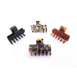 Wardani,medium tortoiseshell Rectangle Jaw clip Handmade in France (Black) Wardani,medium tortoiseshell Rectangle Jaw clip Handmade in France (Black)