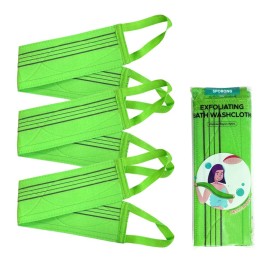 SPORONG x (3 pcs) Long Exfoliating Back Washcloth Bath Wash Towel Korean Italy Towel SPORONG x (3 pcs) Long Exfoliating Back Washcloth Bath Wash Towel Korean Italy Towel