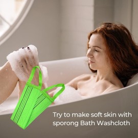 SPORONG x (3 pcs) Long Exfoliating Back Washcloth Bath Wash Towel Korean Italy Towel SPORONG x (3 pcs) Long Exfoliating Back Washcloth Bath Wash Towel Korean Italy Towel