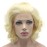 Lushy Wavy Short Light Blonde Wig Heavy Density Heat Resistant Synthetic Lace Front Wig